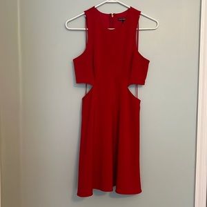 Express Red Dress with Cutouts